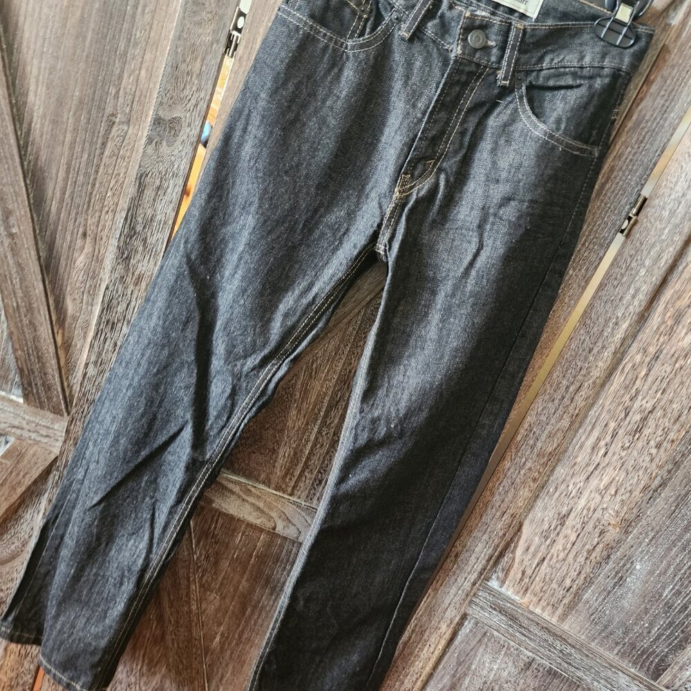 Levi's 505 Straight Dark Wash Denim Jeans Youth Size 14 Slim‎ 25" x 27" EUC